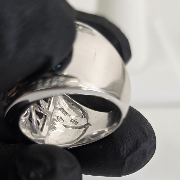 Designer Behzad Sarhady 14K White Gold Multi-Color Gemstone & Diamond Ring - Picture 4 of 14